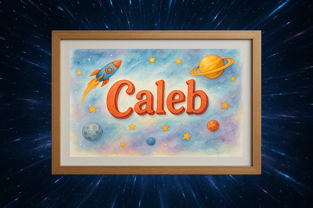 Caleb Personalized Outer Space Art 206