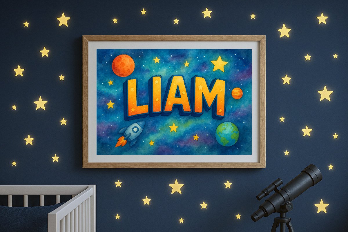 Liam's Personalized Cosmic Space Art