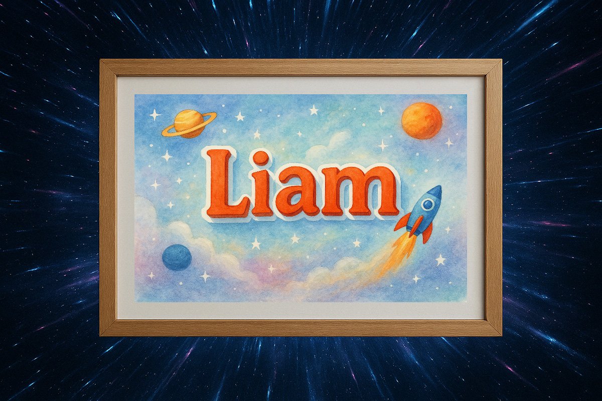 Liam's Personalized Outer Space Art