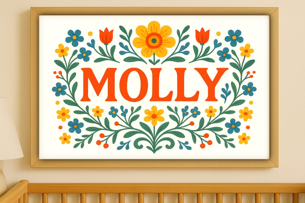 Molly Personalized Art - Simple Floral 04