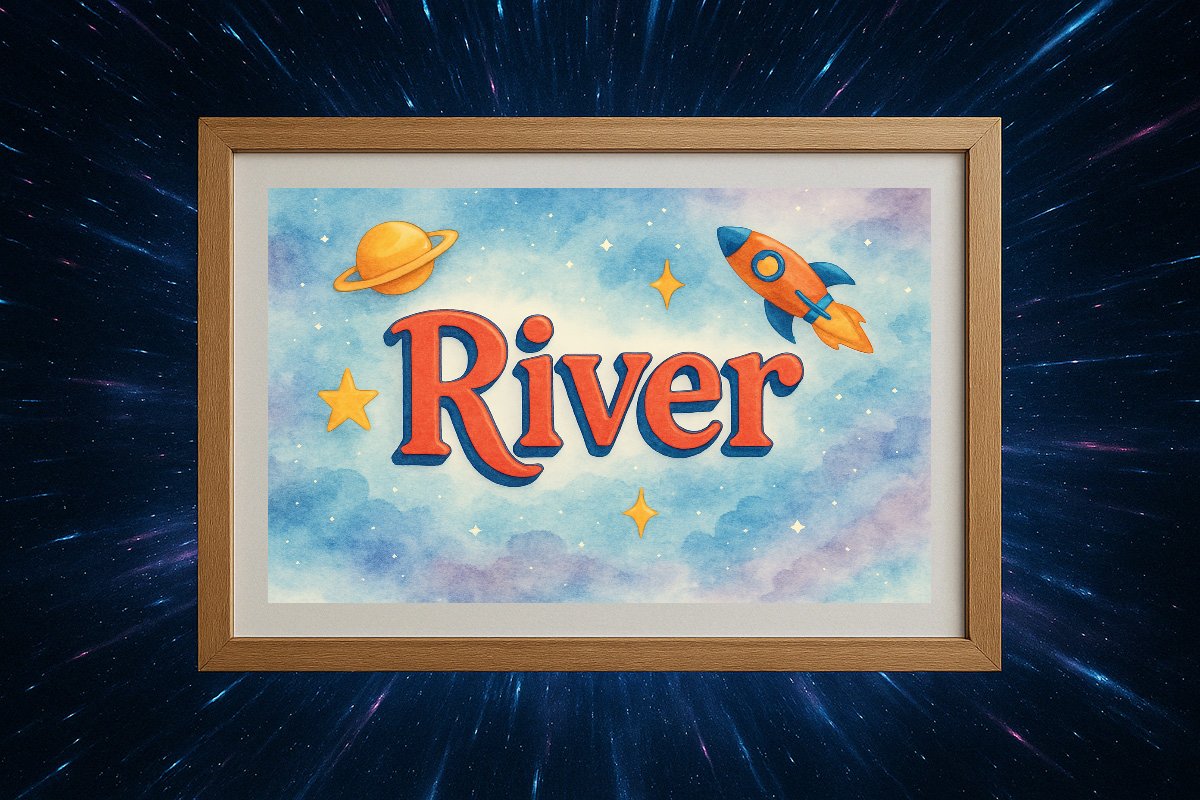 River Personalized Outer Space Art 303