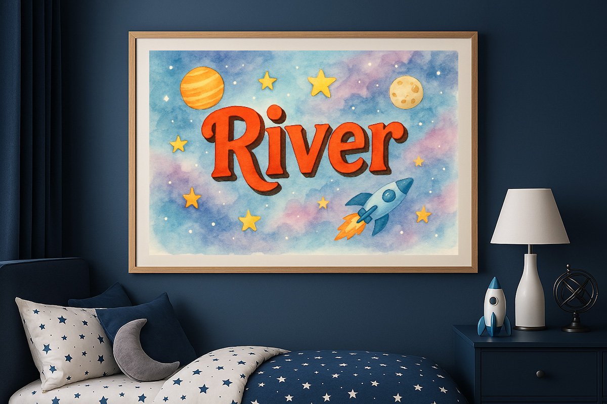 River Personalized Outer Space Art 304