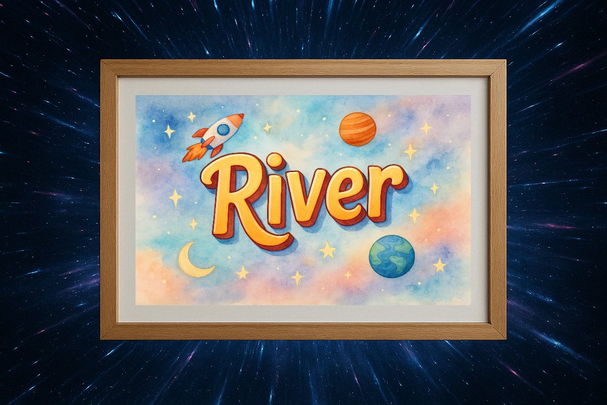 River Personalized Outer Space Art 305