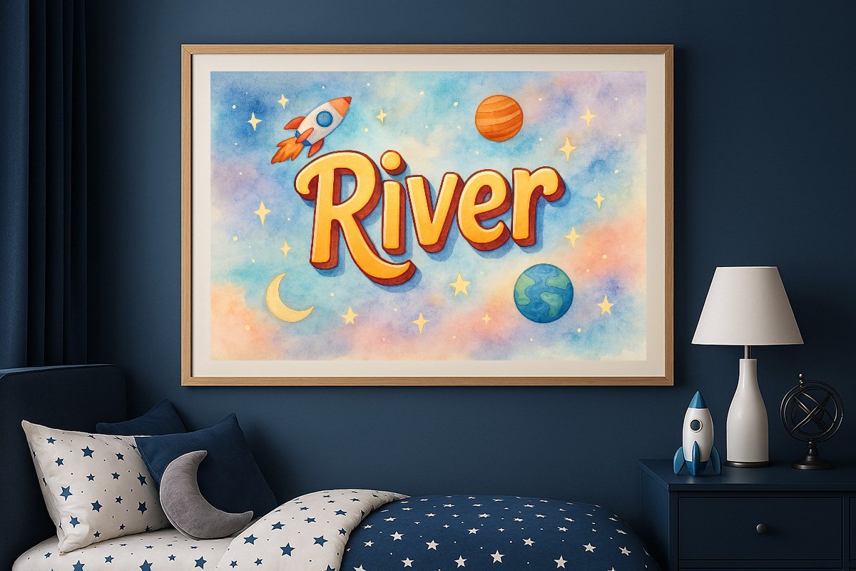 River Personalized Outer Space Art 305
