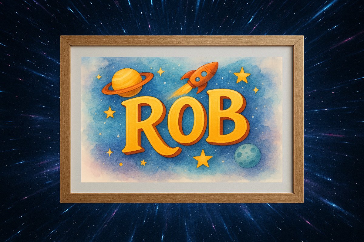 Rob Personalized Outer Space Art 378