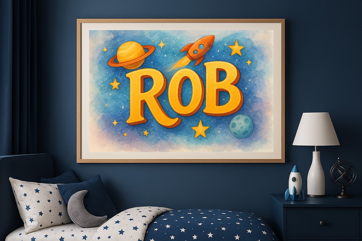 Rob Personalized Outer Space Art 378