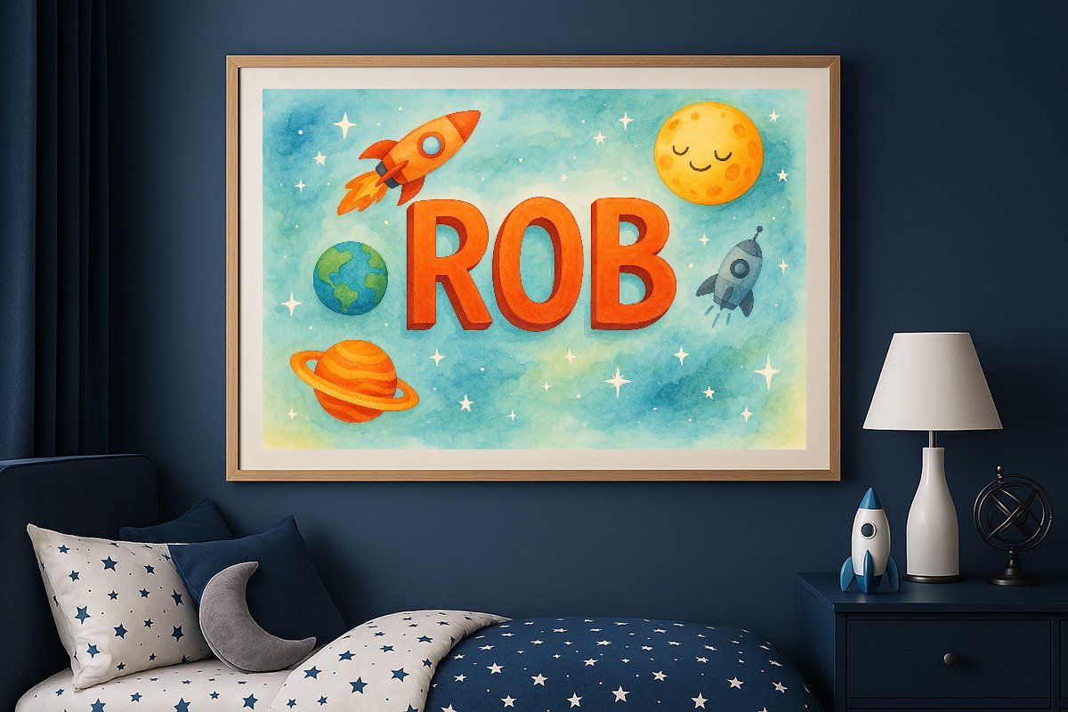 Rob Personalized Outer Space Art 379