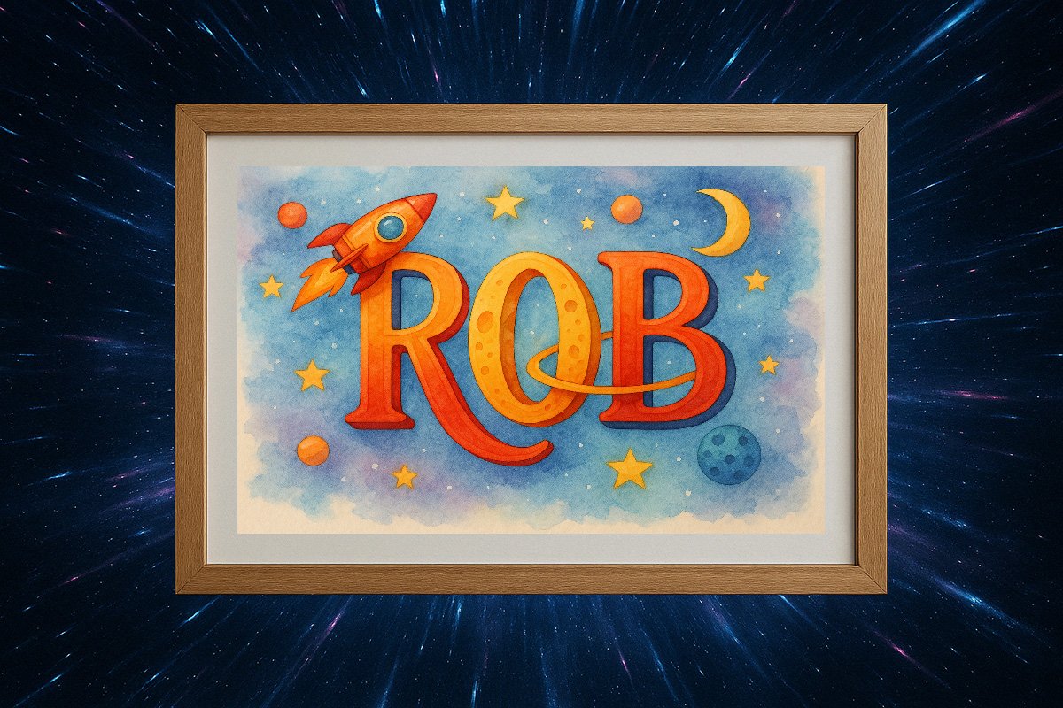 Rob Personalized Outer Space Art 380