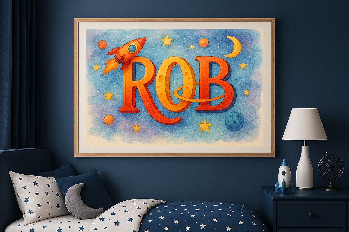 Rob Personalized Outer Space Art 380