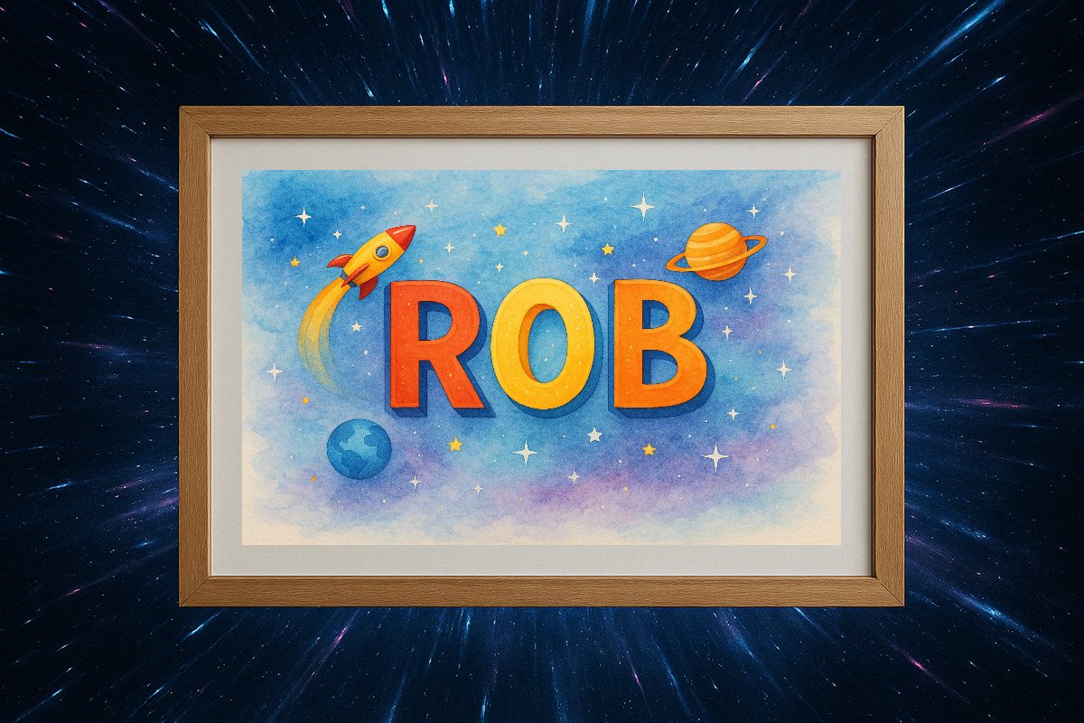 Rob Personalized Outer Space Art 381