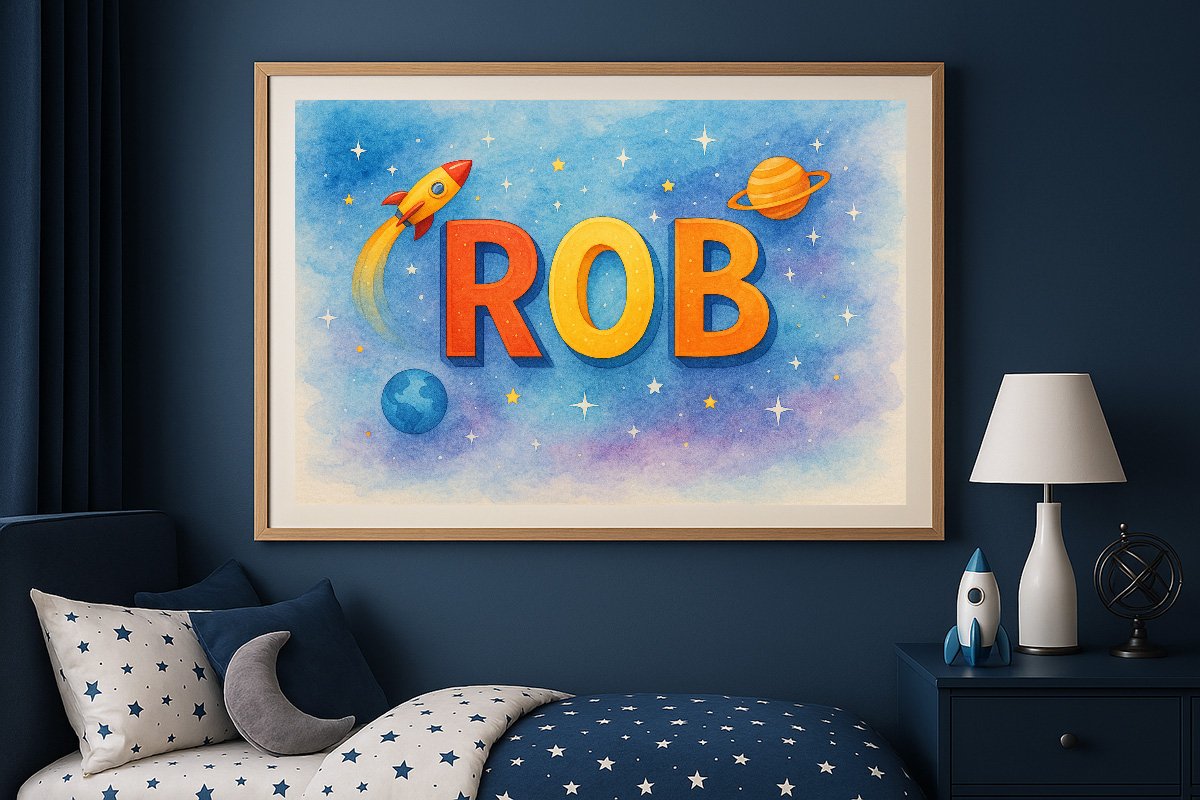 Rob Personalized Outer Space Art 381