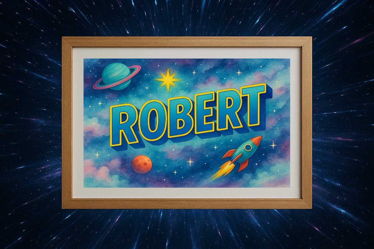 Robert Personalized Outer Space Art 2083