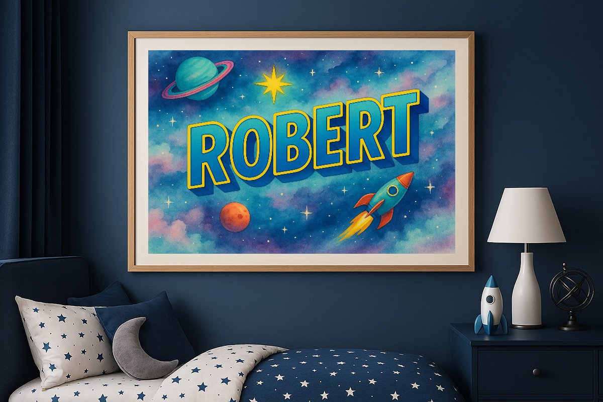 Robert Personalized Outer Space Art 2083