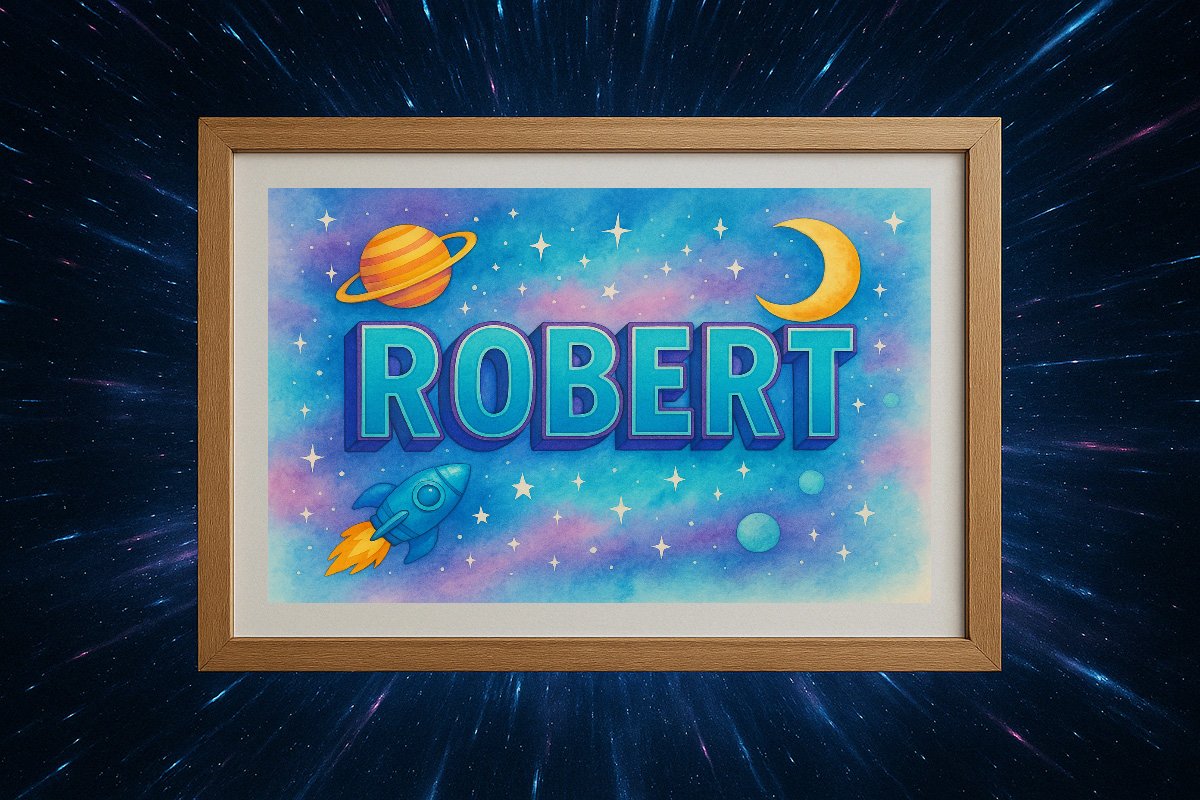 Robert Personalized Outer Space Art 2084