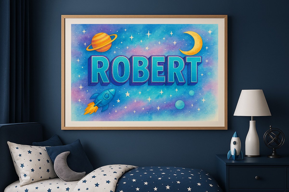 Robert Personalized Outer Space Art 2084