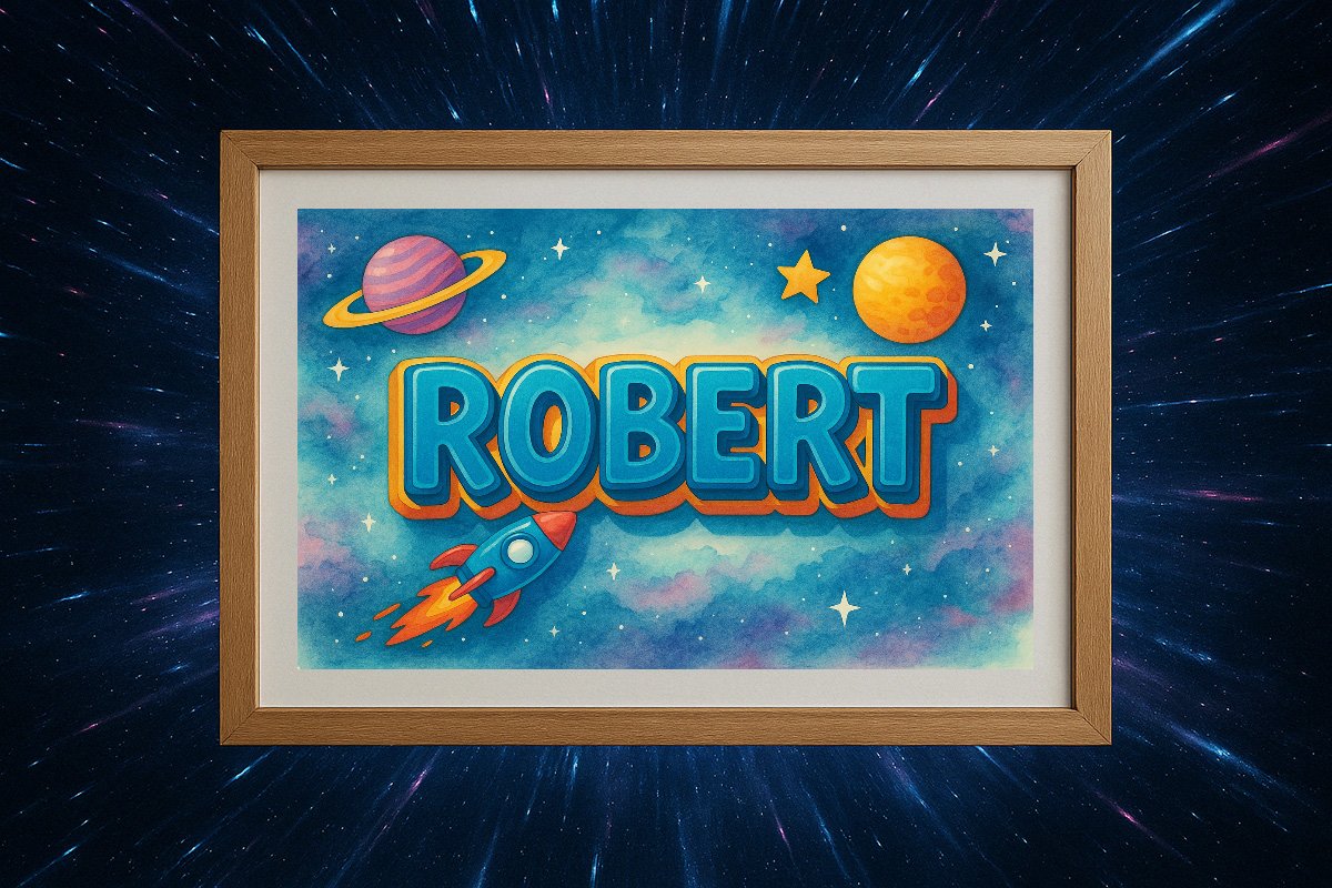 Robert Personalized Outer Space Art 2085