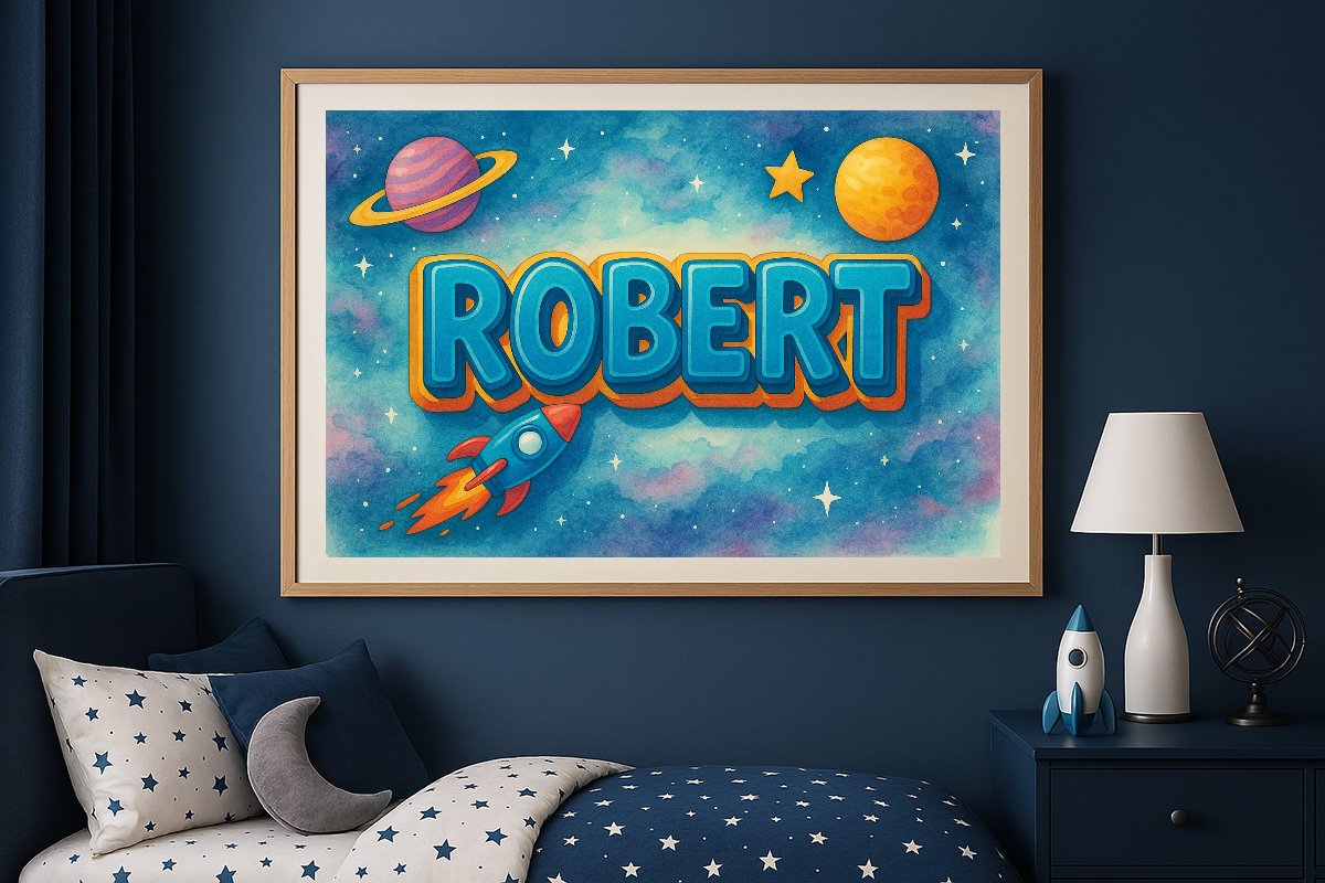 Robert Personalized Outer Space Art 2085