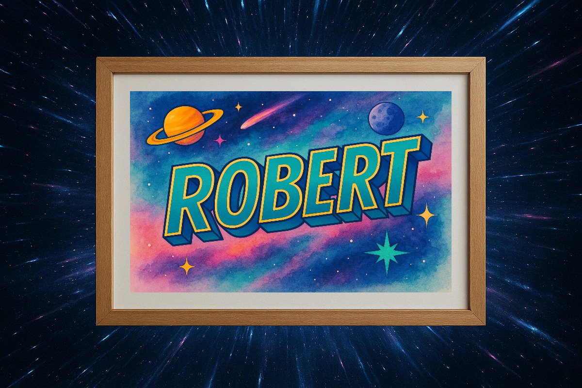 Robert Personalized Outer Space Art 2086