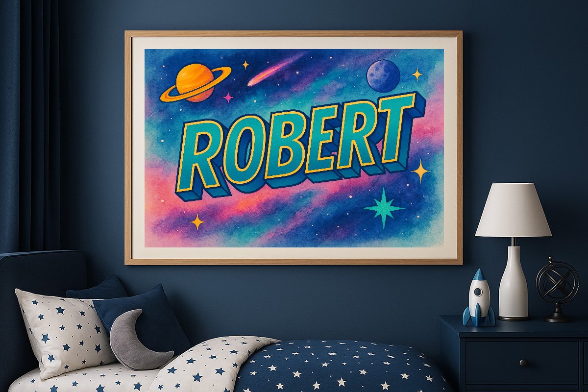Robert Personalized Outer Space Art 2086
