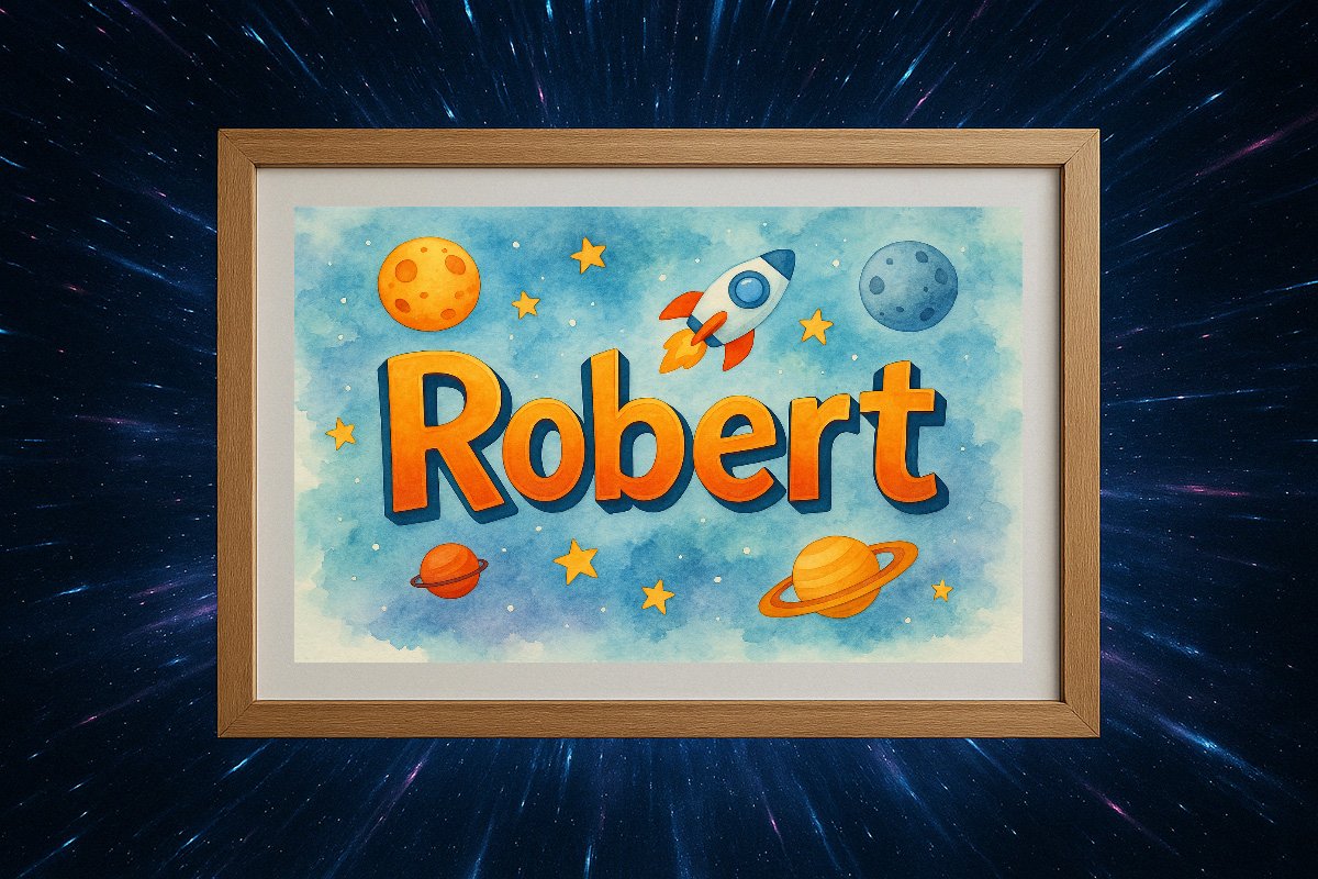 Robert Personalized Outer Space Art 365