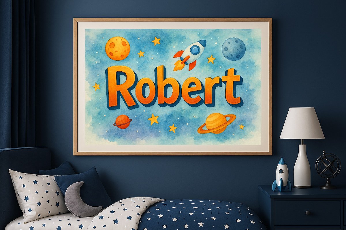 Robert Personalized Outer Space Art 365