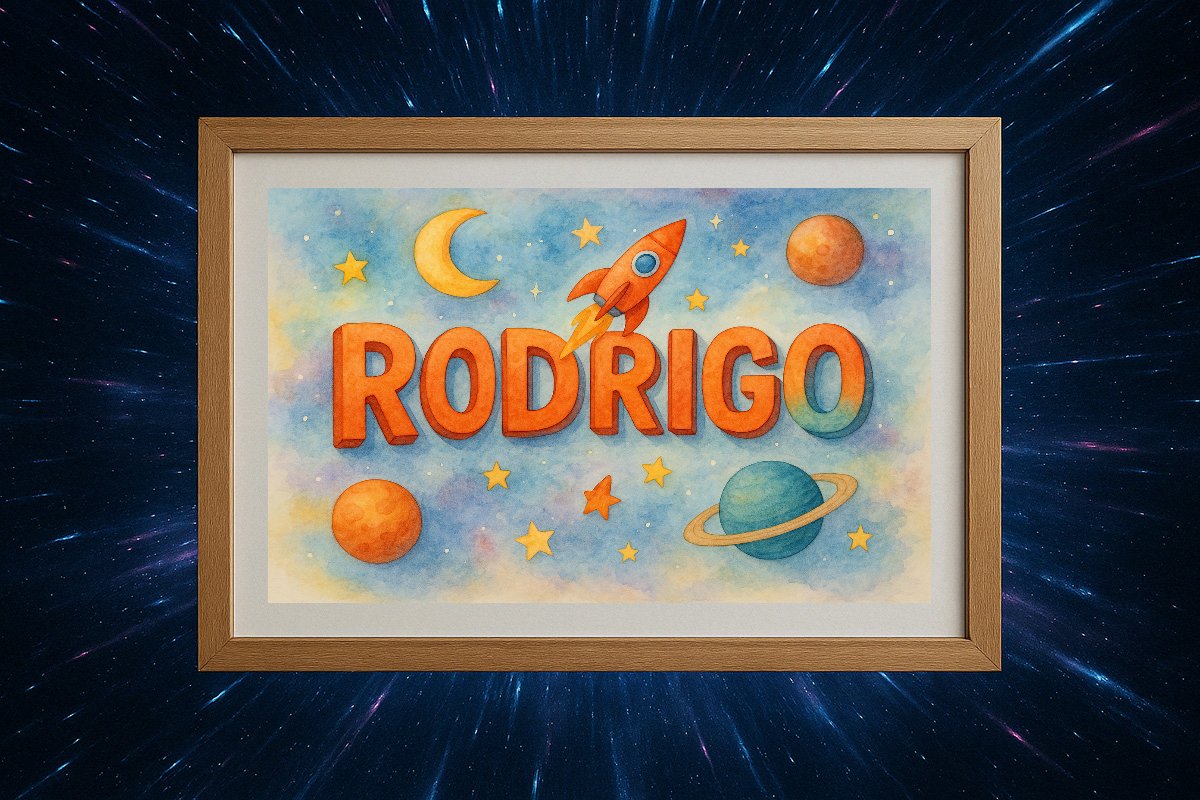 Rodrigo Personalized Outer Space Art 1205