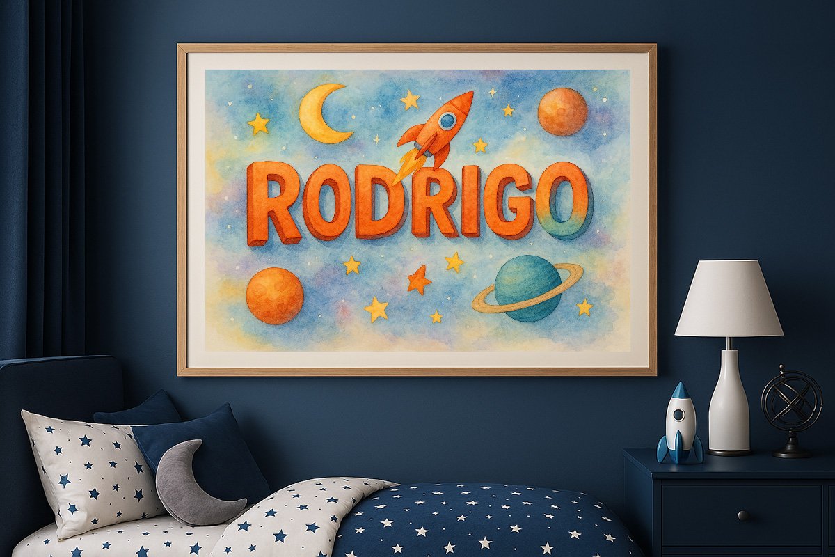 Rodrigo Personalized Outer Space Art 1205