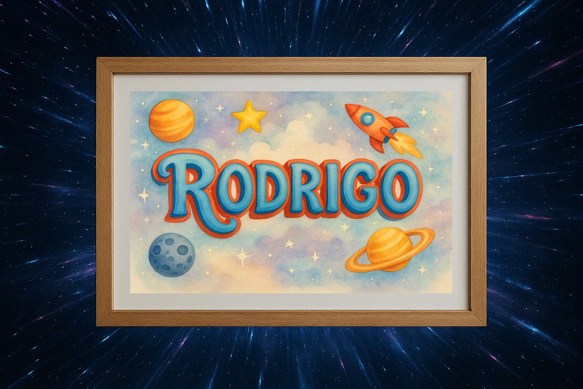 Rodrigo Personalized Outer Space Art 1206