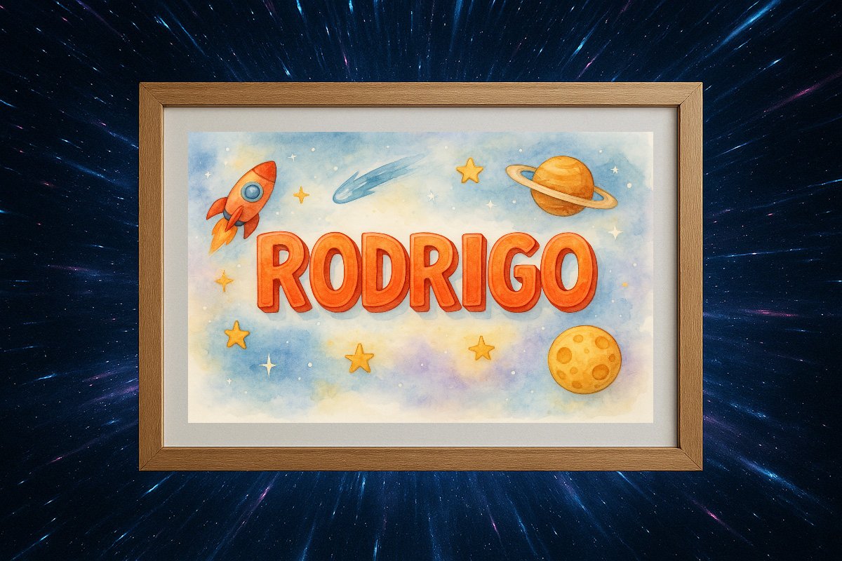 Rodrigo Personalized Outer Space Art 1207