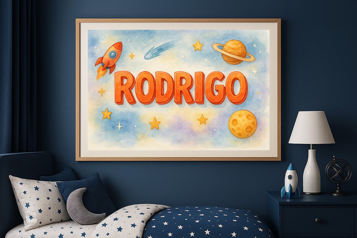 Rodrigo Personalized Outer Space Art 1207