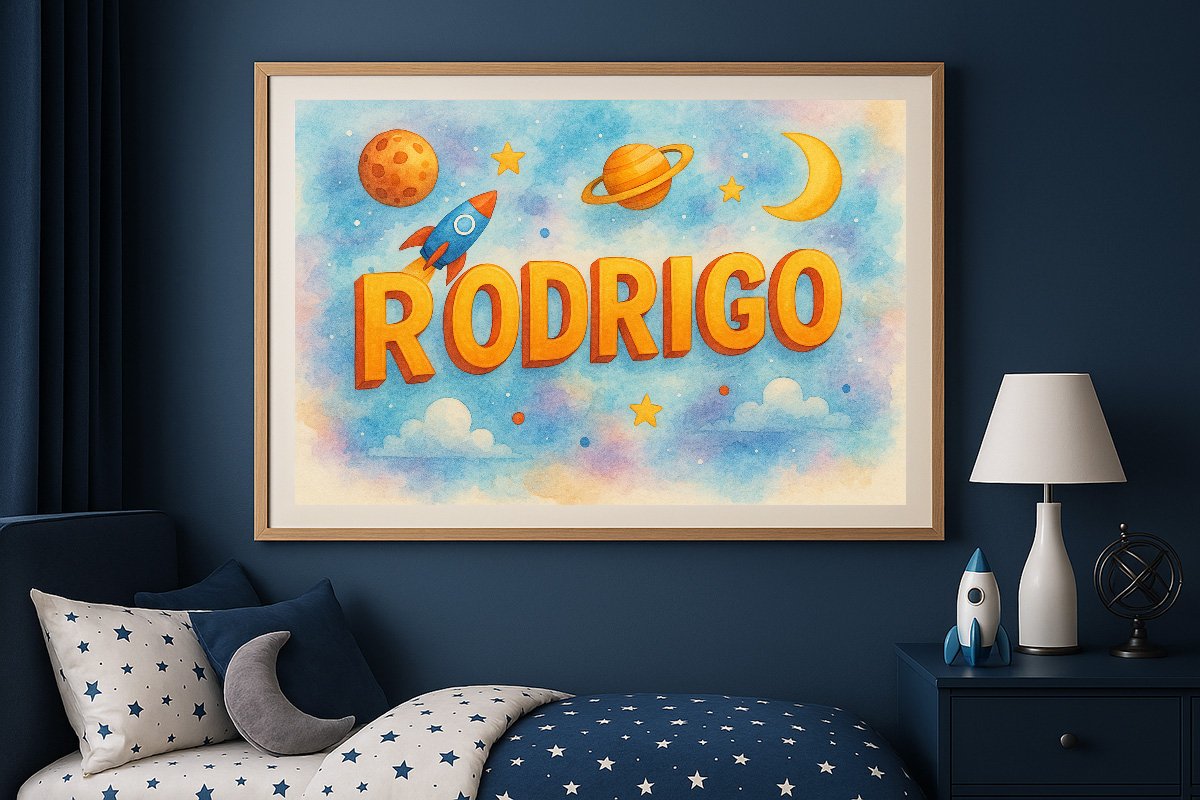Rodrigo Personalized Outer Space Art 1208