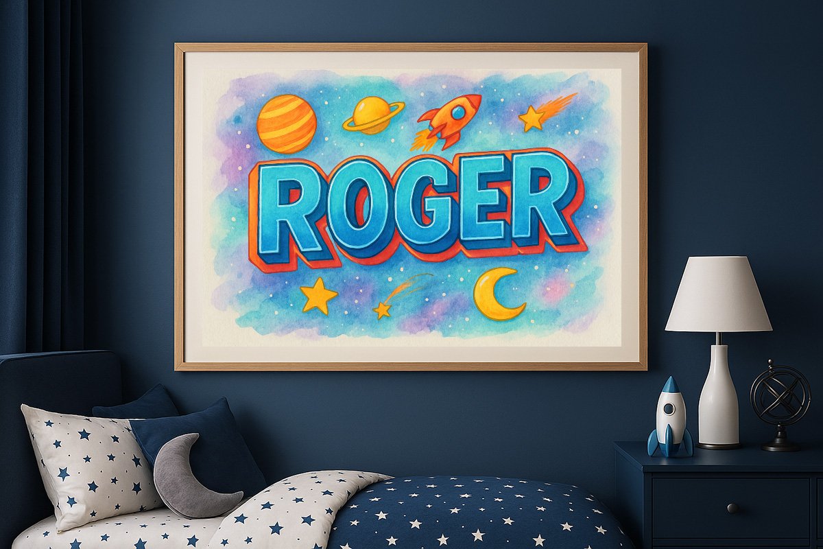 Roger Personalized Outer Space Art 2400