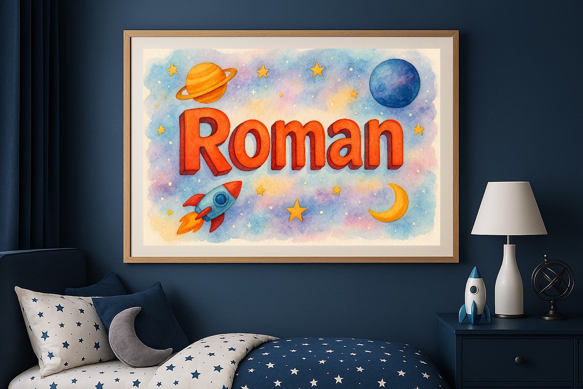 Roman Personalized Outer Space Art 268