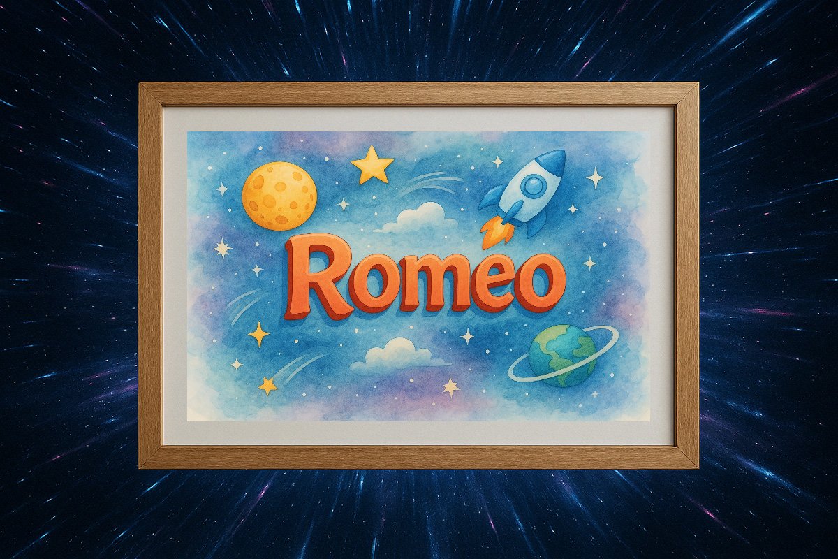 Romeo Personalized Outer Space Art 786
