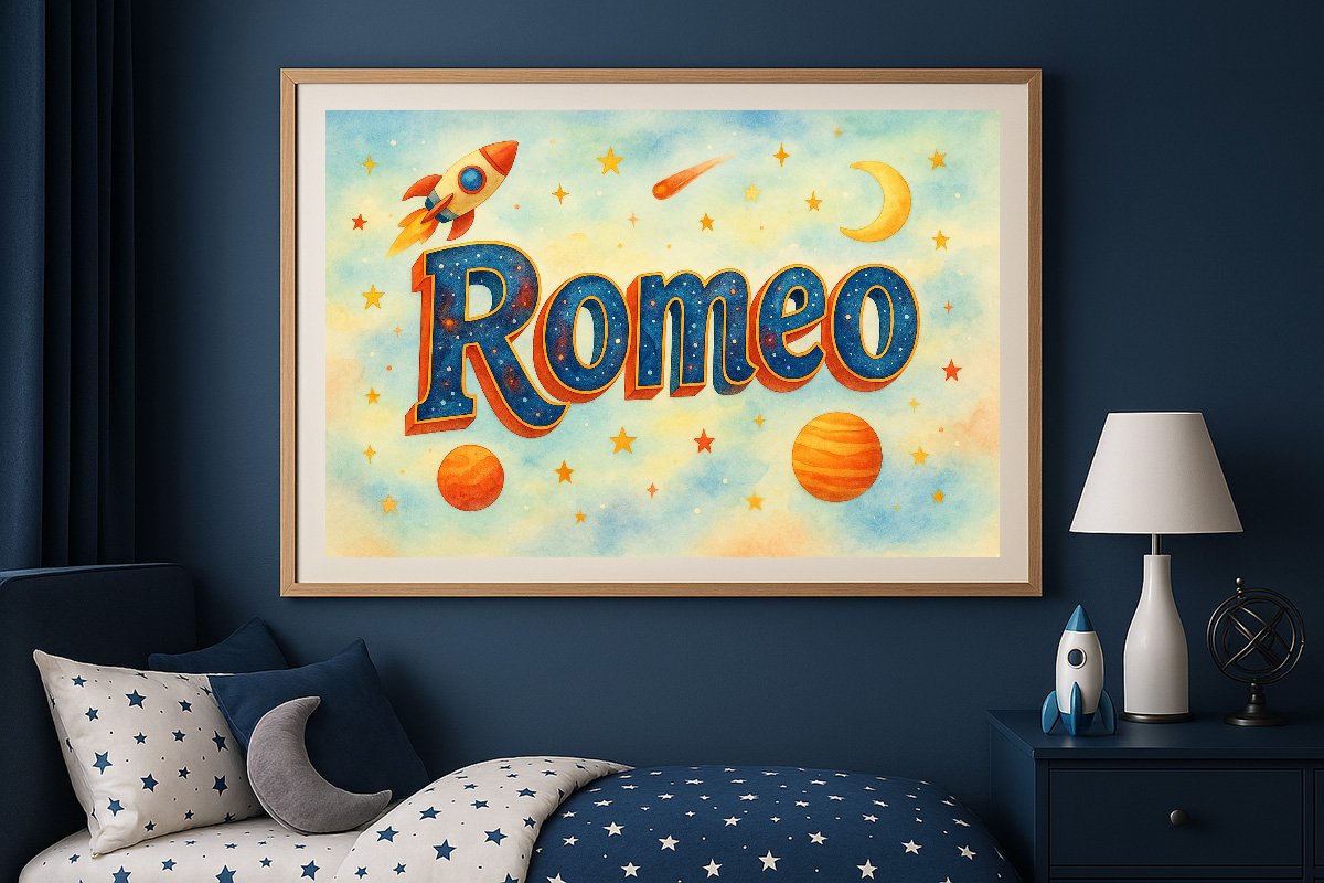 Romeo Personalized Outer Space Art 787