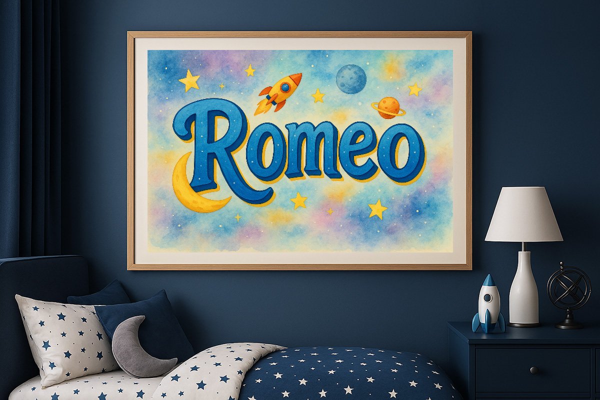Romeo Personalized Outer Space Art 788