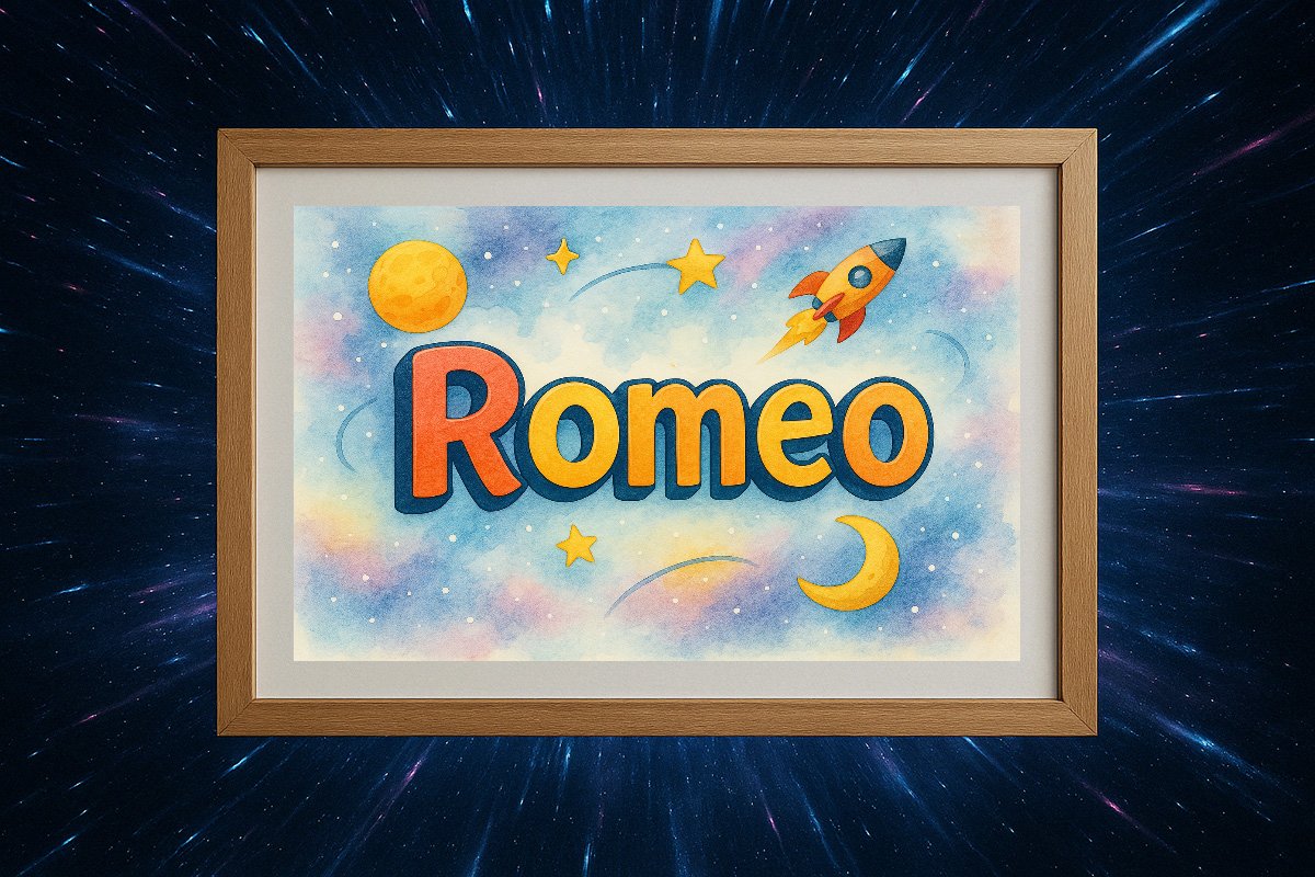 Romeo Personalized Outer Space Art 789