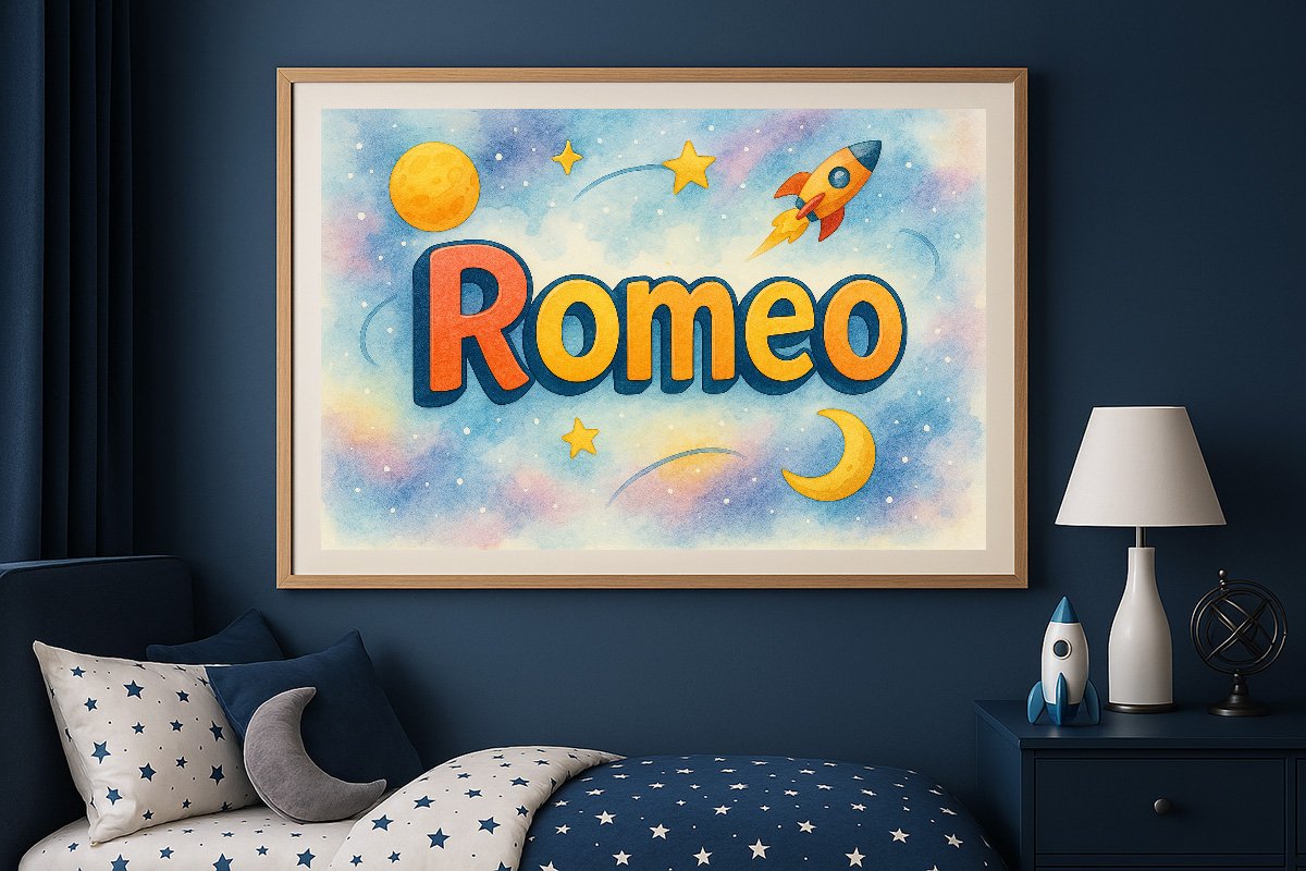 Romeo Personalized Outer Space Art 789