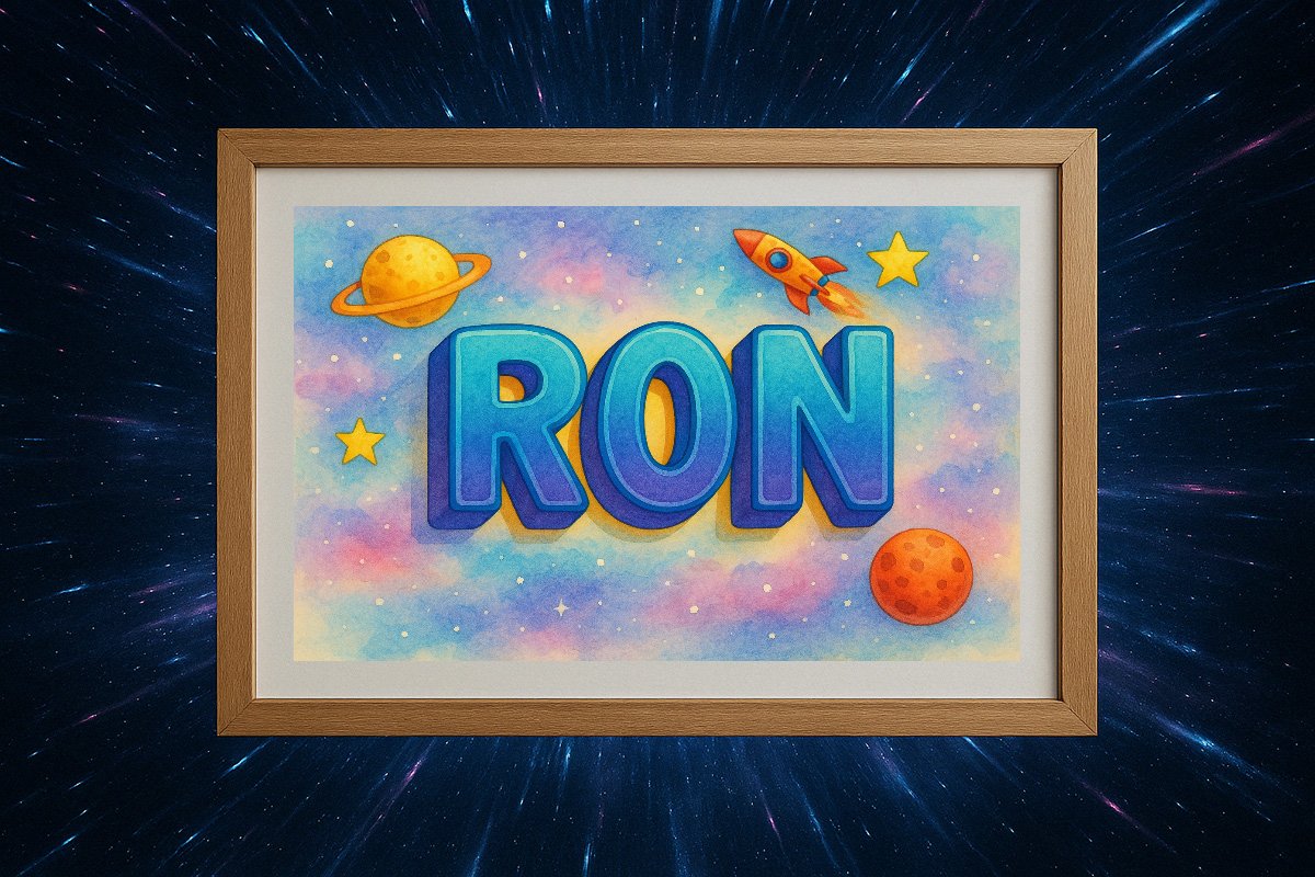 Ron Personalized Outer Space Art 2191
