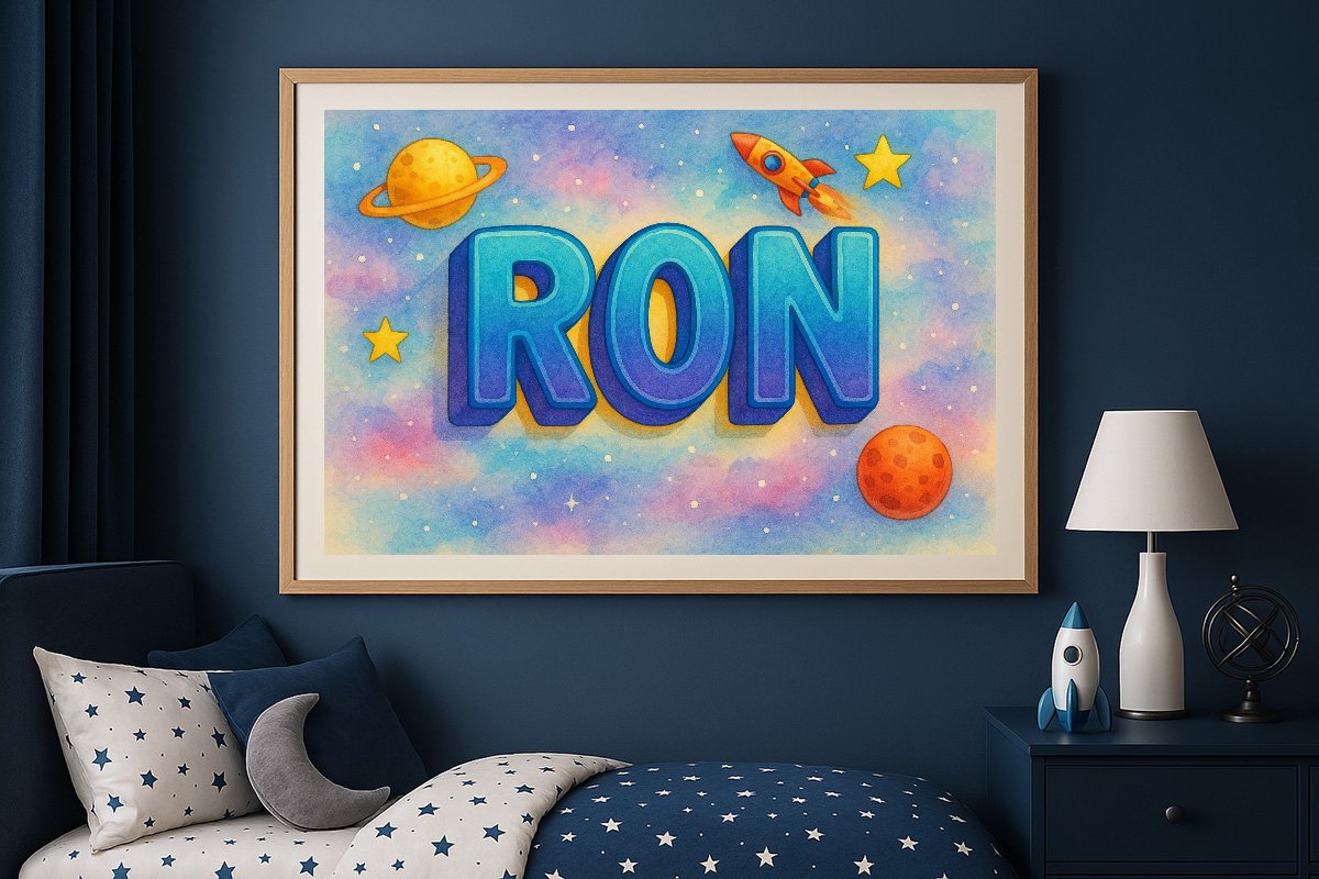 Ron Personalized Outer Space Art 2191