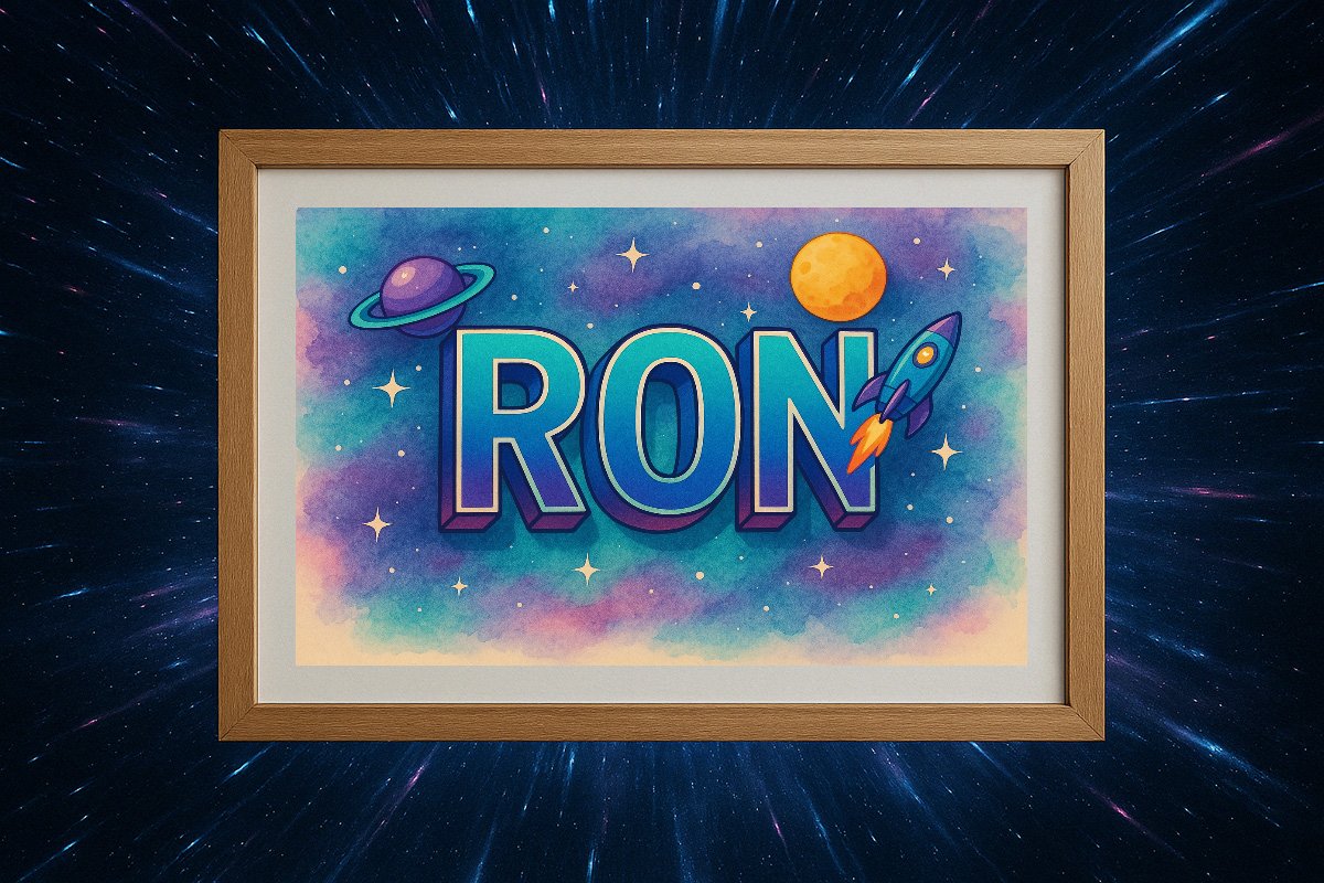 Ron Personalized Outer Space Art 2192