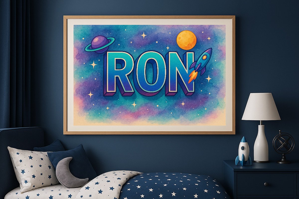 Ron Personalized Outer Space Art 2192
