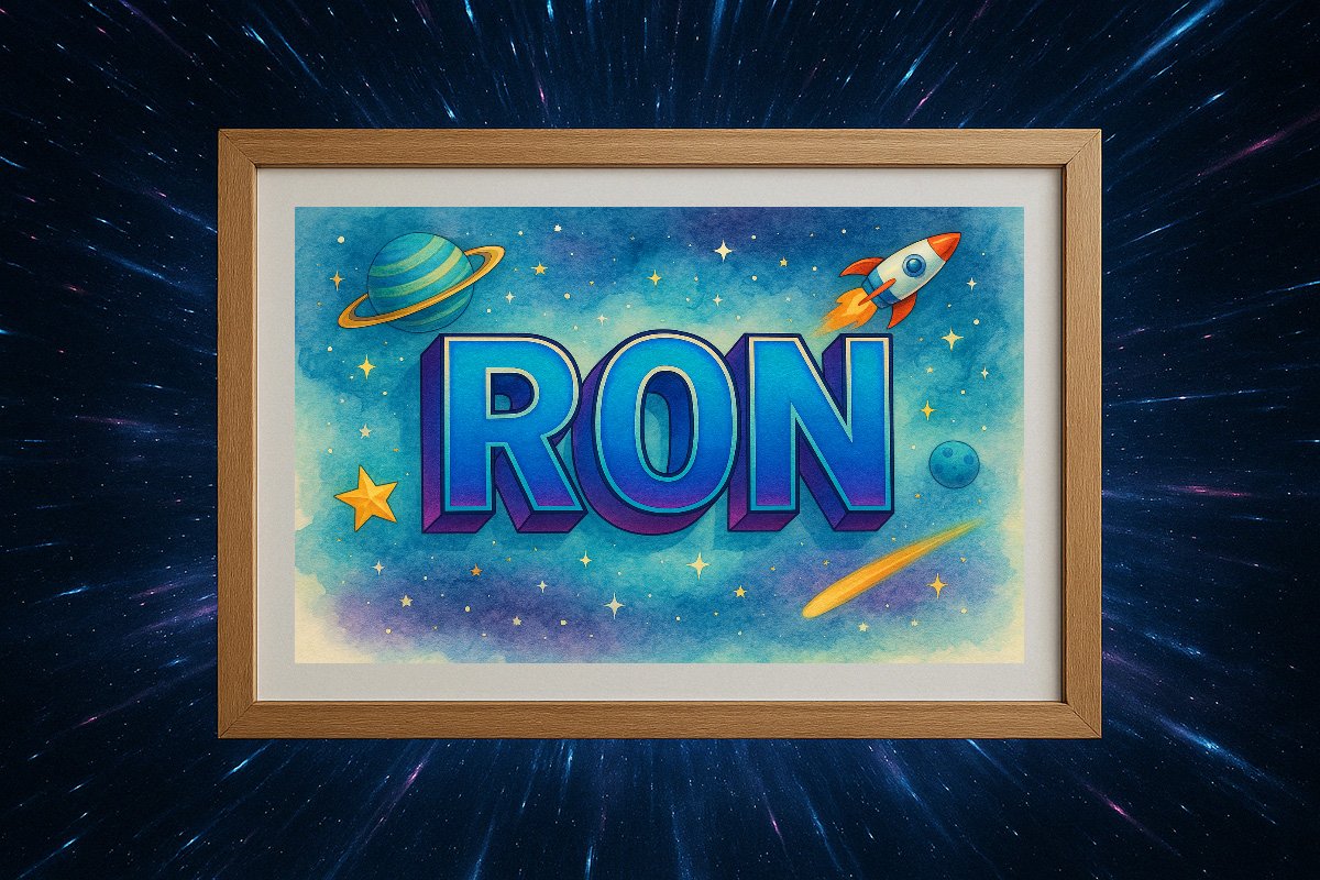 Ron Personalized Outer Space Art 2193