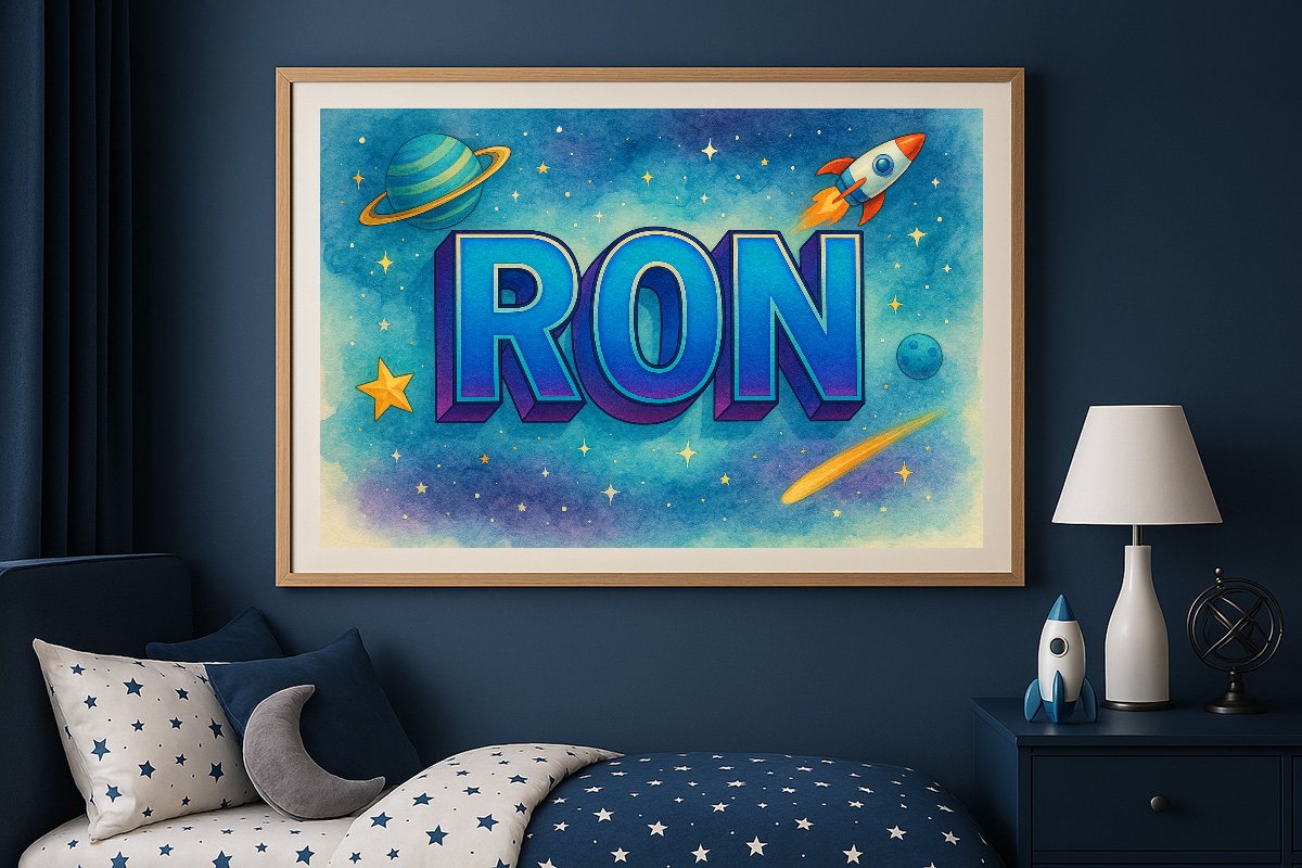 Ron Personalized Outer Space Art 2193