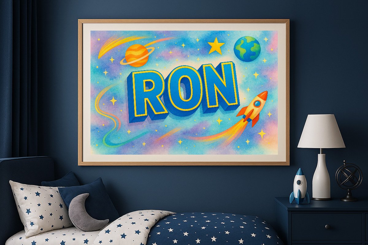 Ron Personalized Outer Space Art 2194
