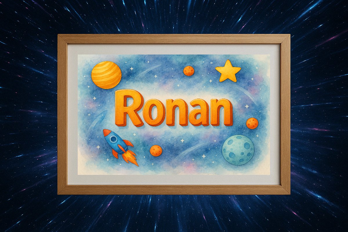 Ronan Personalized Outer Space Art 791