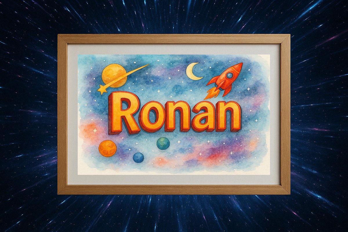 Ronan Personalized Outer Space Art 792