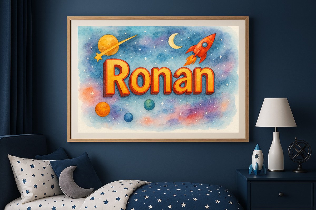 Ronan Personalized Outer Space Art 792