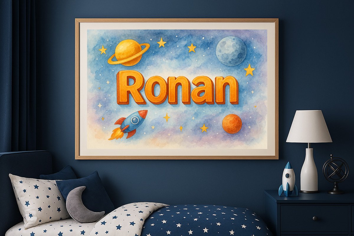 Ronan Personalized Outer Space Art 793