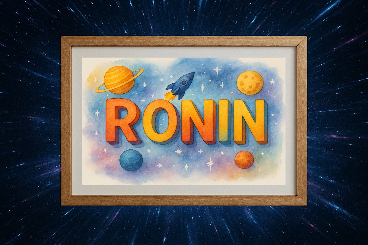 Ronin Personalized Outer Space Art 1149